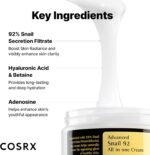 کرم مرطوب کننده و ترمیم کننده حلزون کوزارکس Cosrx Advanced snail all in one  cream - Image 4